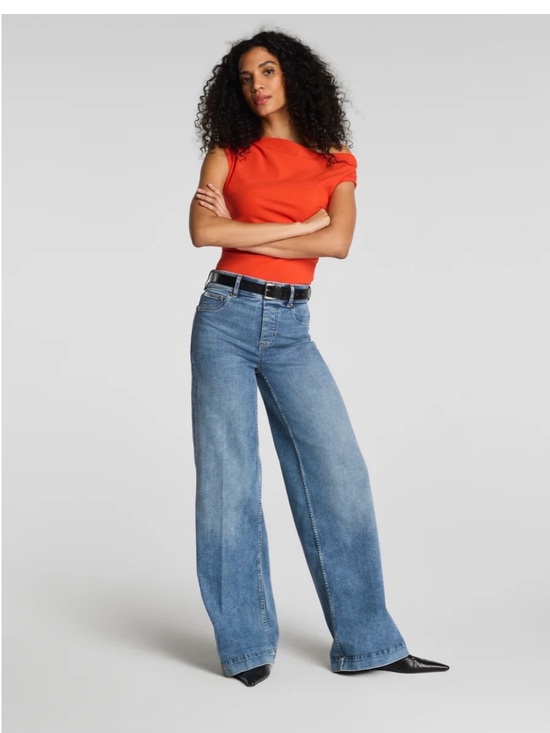 SPANX Denim - SPANX Pull On Wide-Leg Jeans - 1X Petite